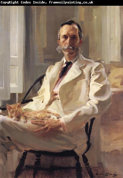 Cecilia Beaux Man with the Cat Portrait of Henry Sturgis Drinker